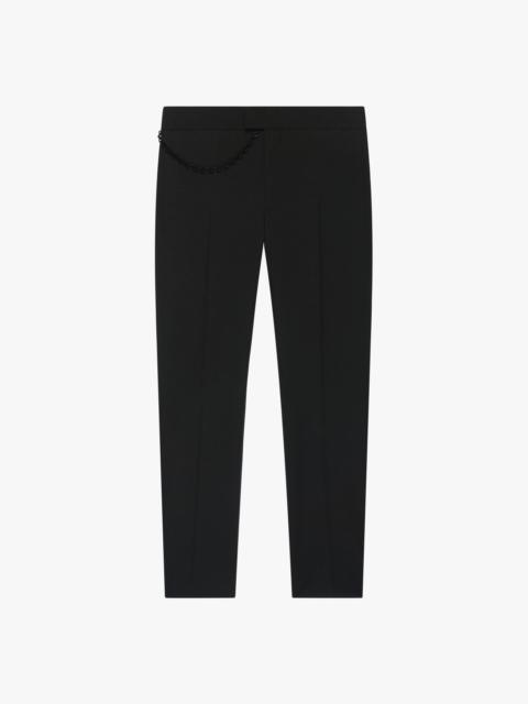 Givenchy PANTS IN WOOL WITH CHAIN