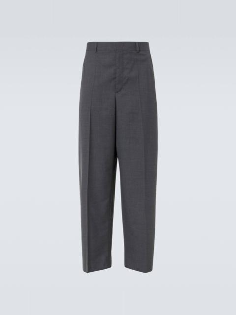 Virgin wool wide-leg pants