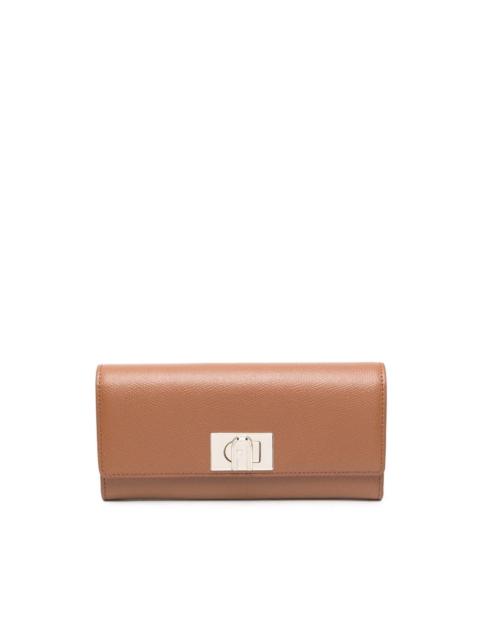 FURLA logo-plaque leather purse