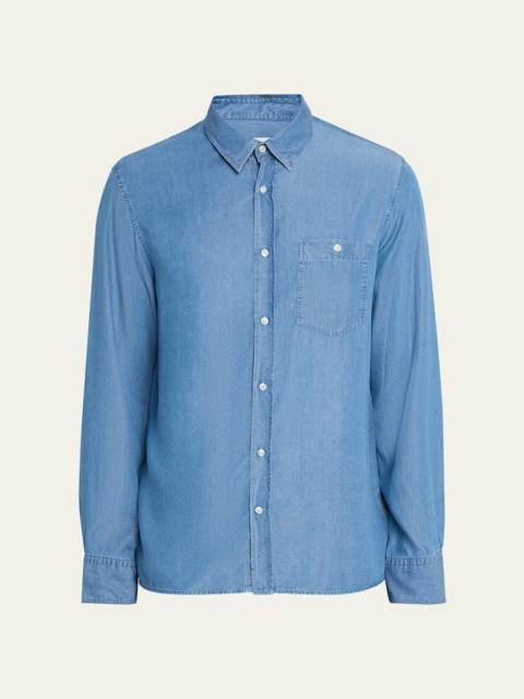 OFFICINE GÉNÉRALE Men's Alex Lyocell Pocket Button-Down Shirt