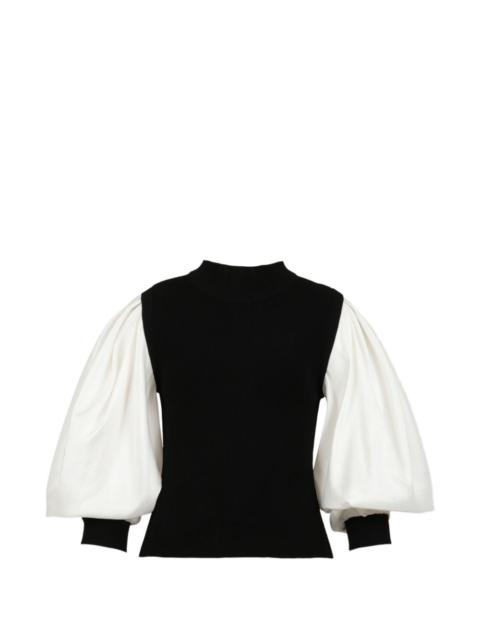 SIMKHAI Jackie satin-sleeve top