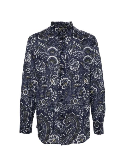 floral paisley-print cotton shirt