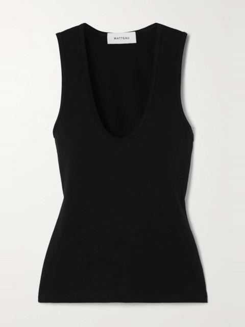 MATTEAU + NET SUSTAIN organic cotton-blend jersey tank