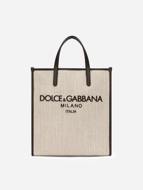 Dolce & Gabbana Small structured canvas shopper