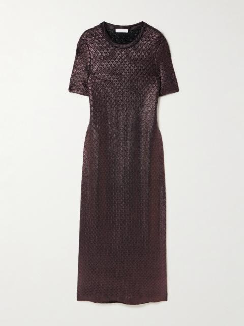 rabanne Metallic Jacquard-knit Maxi Dress
