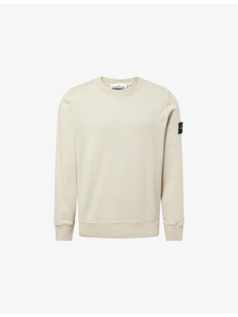 Stone Island 51 Crewneck Logo-Patch Cotton Sweatshirt