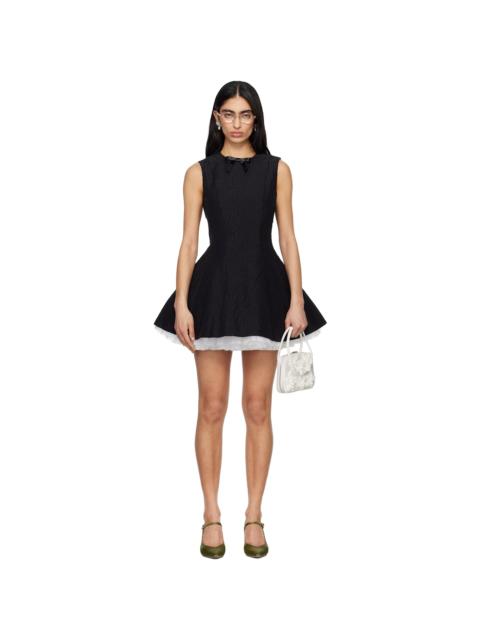 SHUSHU/TONG Black Puffy Sleeveless Minidress
