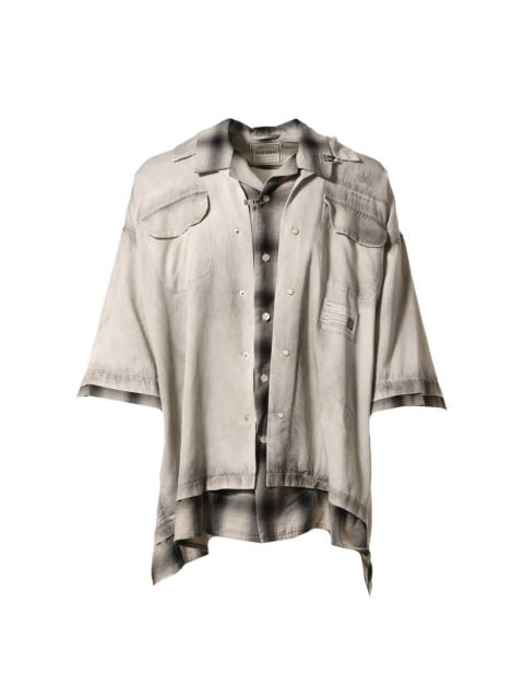 RC TWILL DOUBLE LAYERED S/S SHIRTS / LT.GRY