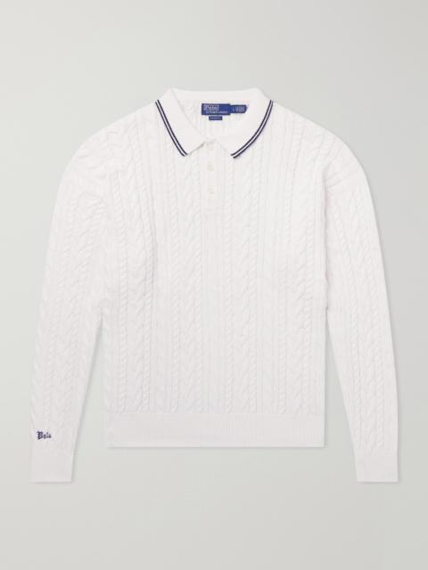 Polo Ralph Lauren Cable-Knit Cotton and Linen-Blend Sweater