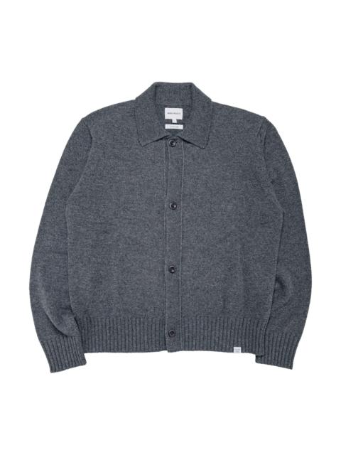 NORSE PROJECTS Aldrup Lambswool Cardigan Grey Melange