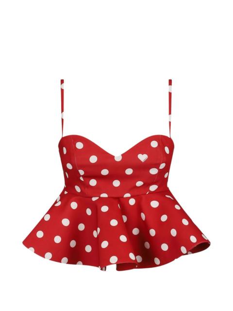 FIORUCCI polka ruffle-trim top