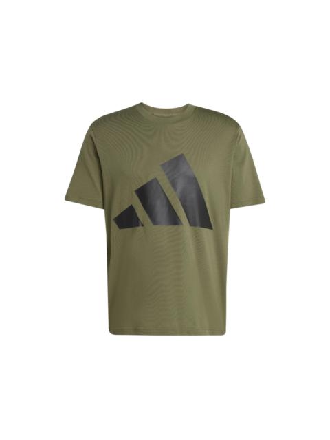 adidas adidas Essentials Big Logo Tee Olive Strata/Black
