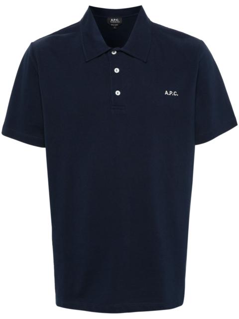 A.P.C. A.p.c. Logo-embroidered Cotton Polo Shirt