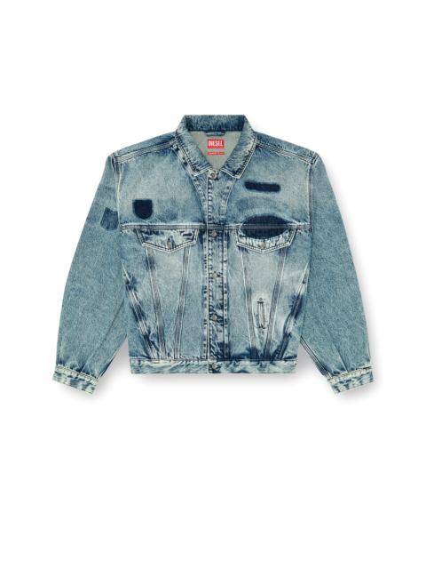 Diesel TRUCKER JACKET WITH PATCH EFFECTS