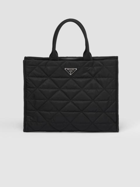 Prada Re-Nylon shopping bag with topstitching