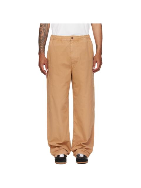 MM6 Maison Margiela Beige Cotton Canvas Trousers