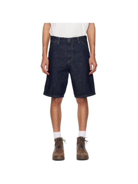 Carhartt WIP Blue Single Knee Denim Shorts