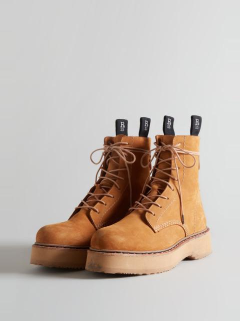 R13 SINGLE STACK BOOT - TAN NUBUCK