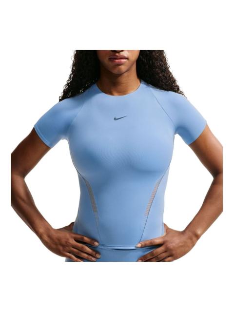 Nike (WMNS) Nike Universa Mesh T-Shirt 'Work Blue Chambray New Slate' IM9945-486
