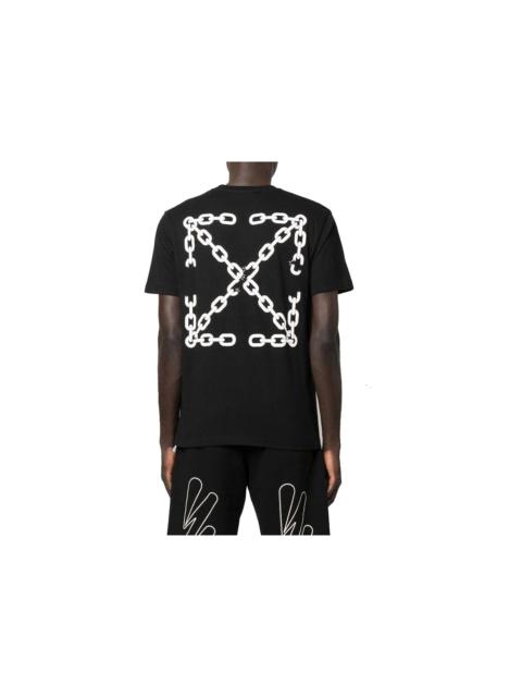 Off-White OFF-WHITE Off-White Men Chain Arr Slim S/S Tee Black/White