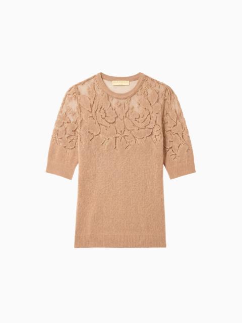 ULLA JOHNSON Ella Short Sleeve Lace Top