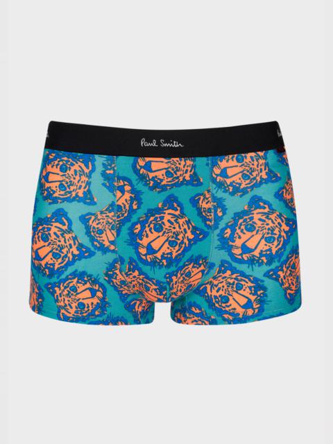 Paul Smith Blue 'Tiger' Print Boxer Briefs