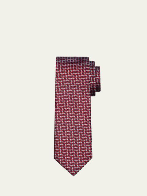 Brioni Men's Micro-Jacquard Silk Tie