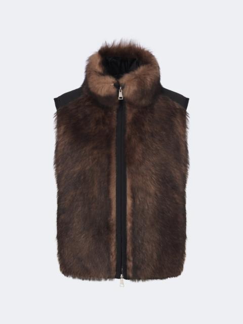Moncler Tadorne shearling-trimmed down vest