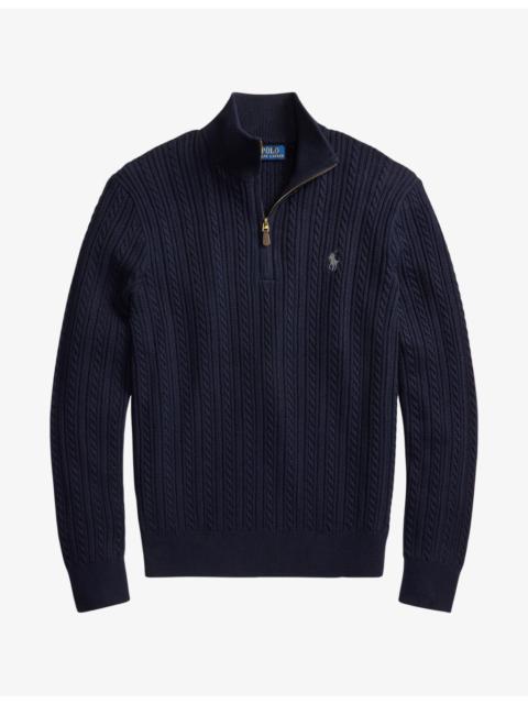 Polo Ralph Lauren Half-Zip Cable-Knit Cotton Jumper