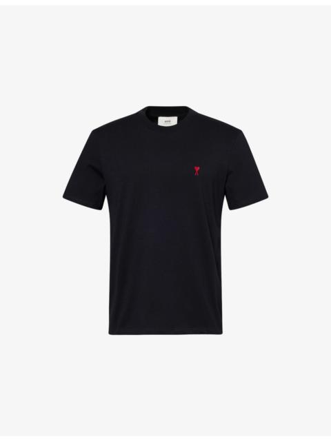 AMI Paris Regular-Fit Embroidered-Logo Cotton-Jersey T-shirt