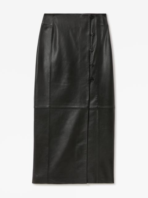 House of Dagmar Leather Wrap Skirt