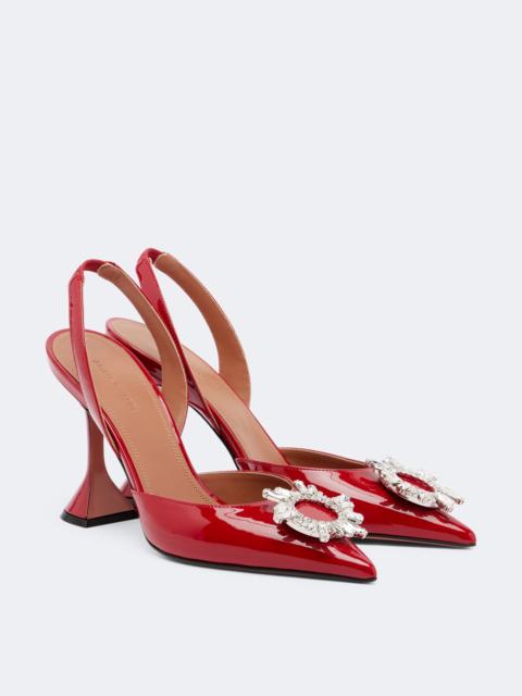 Amina Muaddi Begum embellished leather slingback pumps