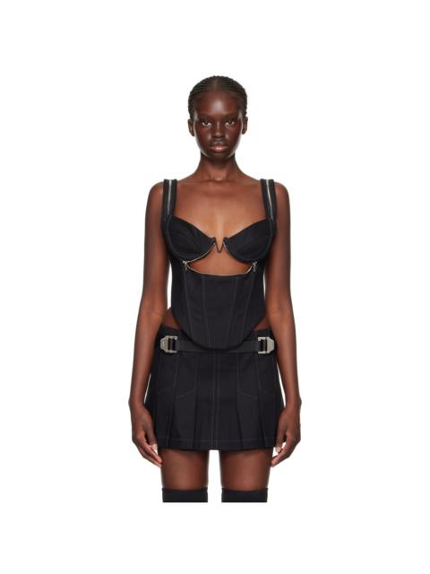 Dion Lee Black Zip Underwire Tank Top