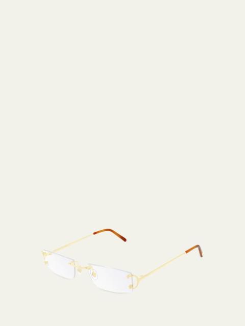 Cartier Men's Metal and Nylon Optical Eyeglasses