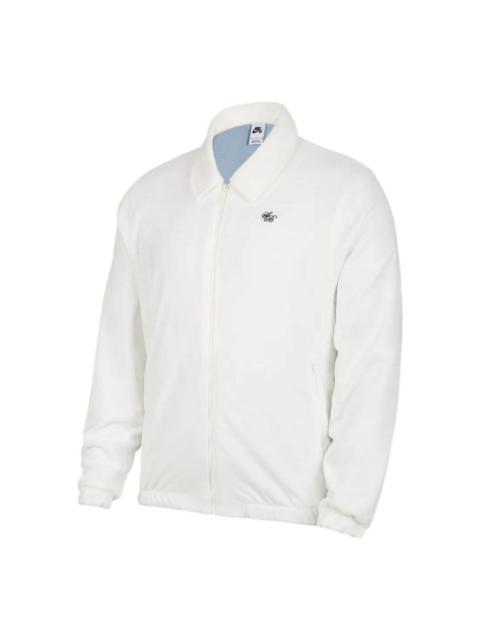 Nike Nike SB Solid Color Embroidered Loog Casual Jacket Couple Style White DH2917-133