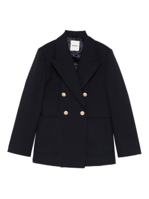 Sandro double-breasted button blazer