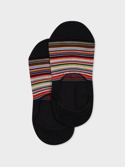 Women's Black 'Signature Stripe' Loafer Socks