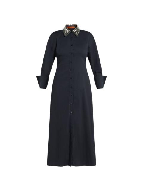 SIMONMILLER embellished open-back midi dress