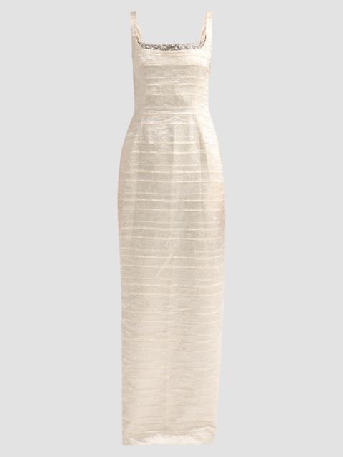 SIMKHAI Women's Martina Embellished Column Gown - Porcelain