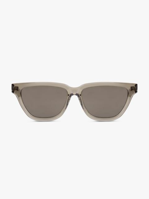 SAINT LAURENT SL 462 SULPICE CLASSIC ACETATE ACETATE SUNGLASSES | TRANSPARENT TAUPE/GREY