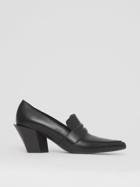 Burberry Leather Heeled Loafers