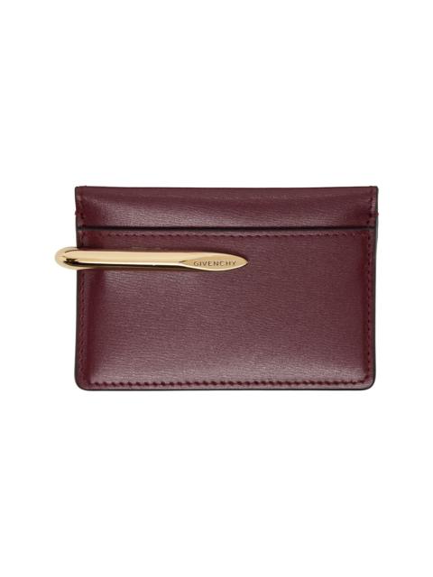 Givenchy Burgundy Pinch Card Holder