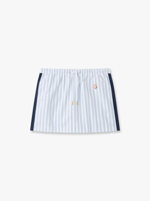 CASABLANCA White & Navy Pinstripe Mini Skirt