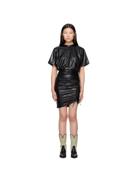 Isabel Marant Étoile Black Balesi Faux-Leather Minidress