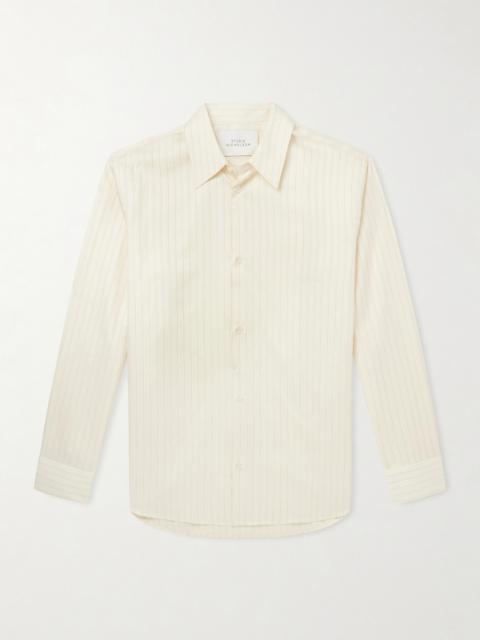Studio Nicholson View Striped Silk and Cotton-Blend Shirt
