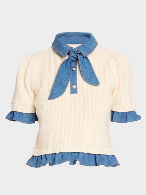 Cinq à Sept Shelly Layered Neck-Tie Top