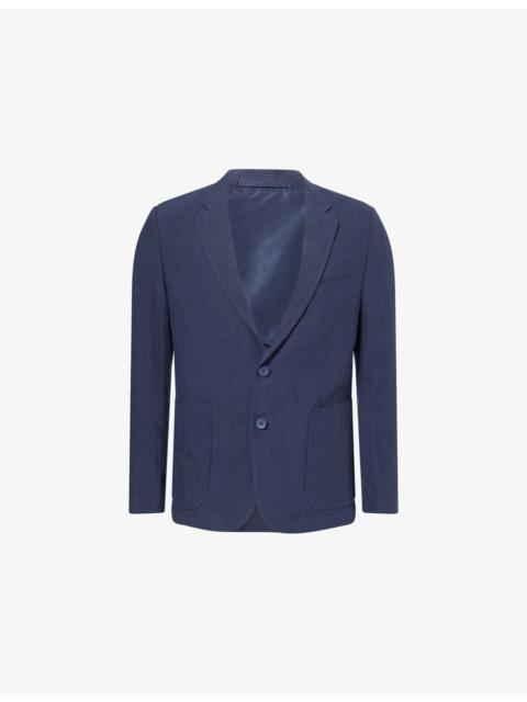 PERCIVAL Single-Breasted Notch-Lapel Linen Blazer