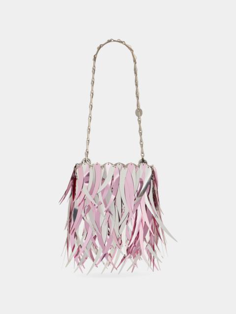 Paco Rabanne METALLIC PINK BAG WITH FEATHERS ASSEMBLAGE