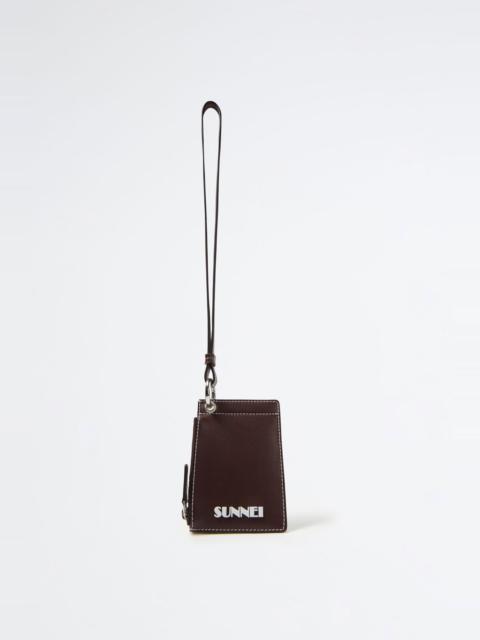 SUNNEI BROWN LEATHER CARD HOLDER