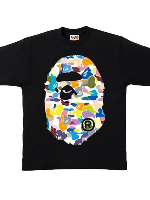 A BATHING APE® Multi Camo Big Ape Head T-Shirt "Black Multi" YXHLG5U0